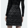 Sexy Winter padded mini skirt Recycled polyester quilted thermo skirt for women Fashion warm A line skirt for cold weather